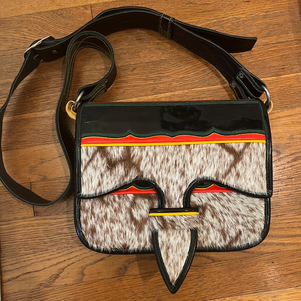 Stylish Black and Brown Crossbody Bag